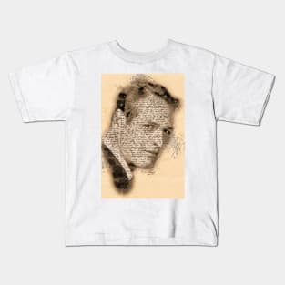 A Tribute to PAUL NEWMAN ✪  Vintage Sketch Retro Art Style Kids T-Shirt